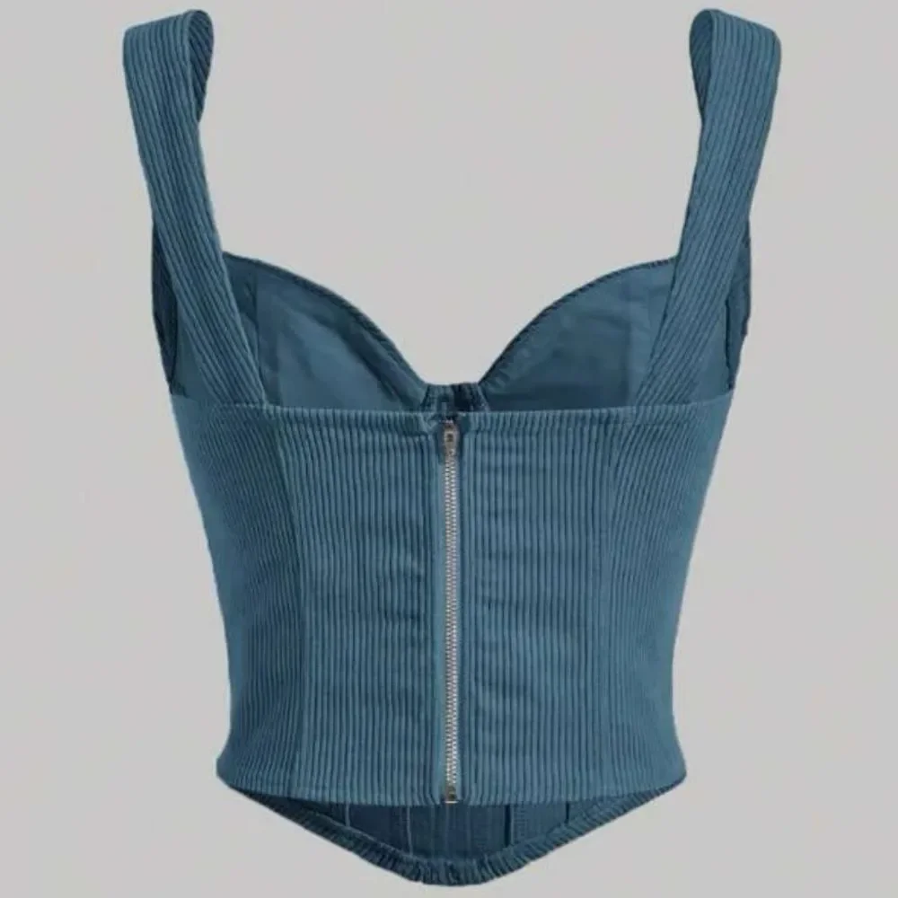 Blue Ribbed Tank Top - Picture 2 of 6